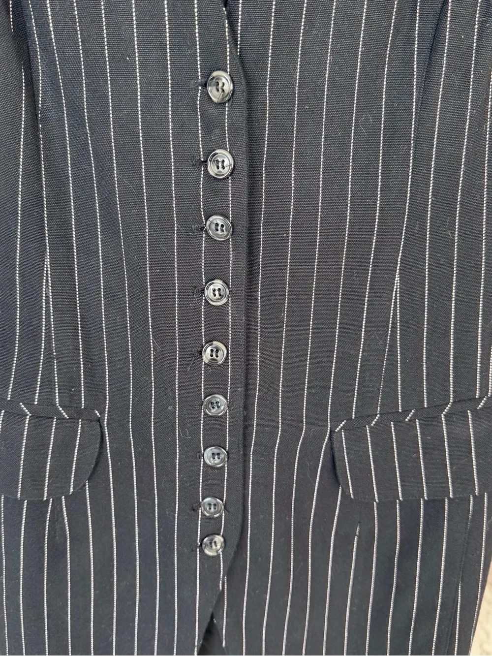 Tina Hagan sleeveless pinstripe